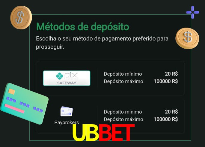 O cassino UBBet oferece uma grande variedade de métodos de pagamento